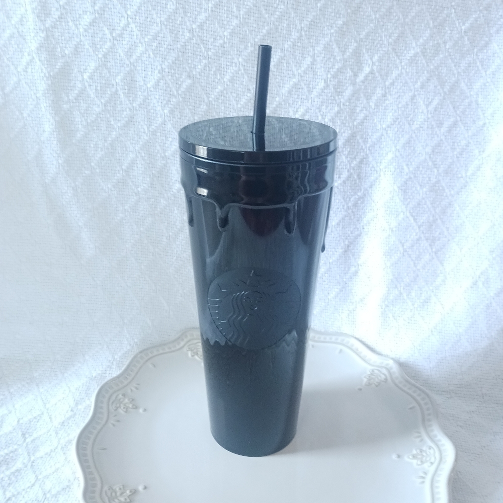 Starbucks 2024 Halloween Black Drip Tumbler 24 Oz